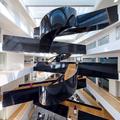 Black staircase of futuristic design