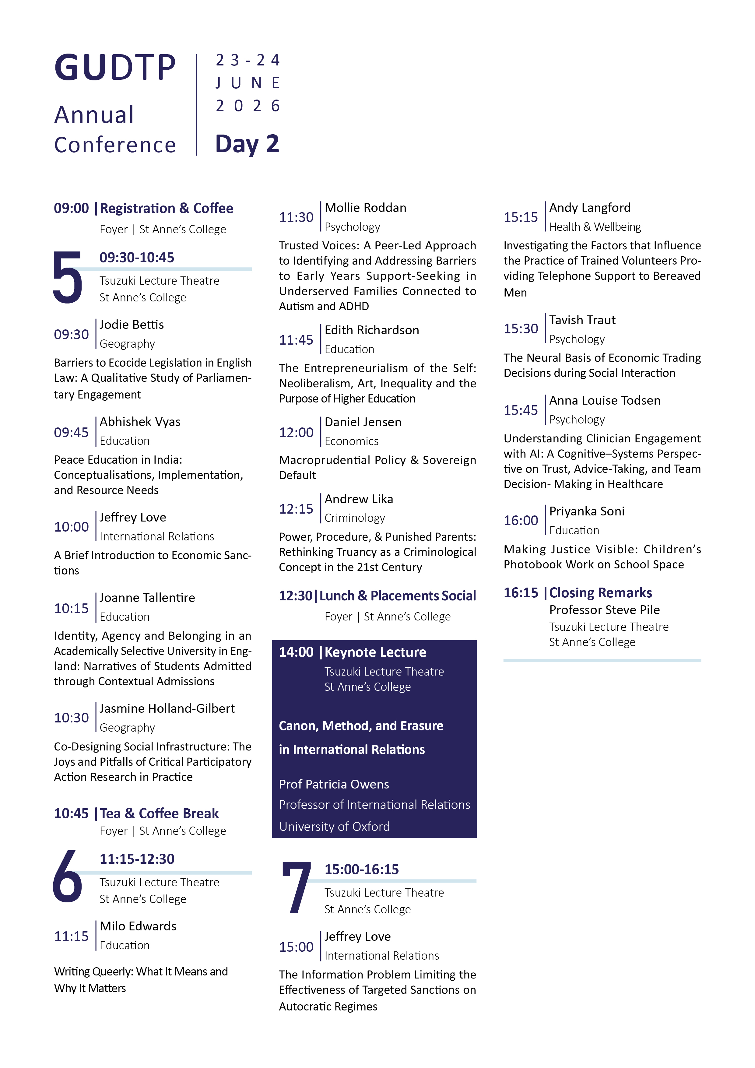 Programme Day 2