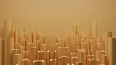 a group of yellow tubes 